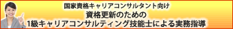 国家資格キャリアコンサルタント向け「資格更新のための1級キャリアコンサルティング技能士による実務指導」